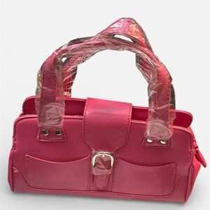 Hot Pink Satchel With Wallet Unbranded